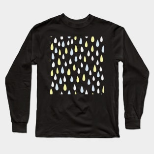 Colorful Water Drops - Rain Drops Design Long Sleeve T-Shirt